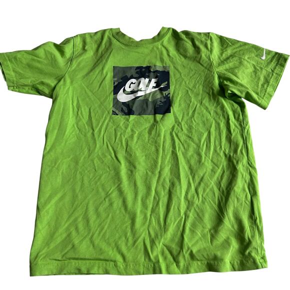 Nike Golf Green Camo Logo Short Sleeve Tee - Boys L - Picture 1 of 3